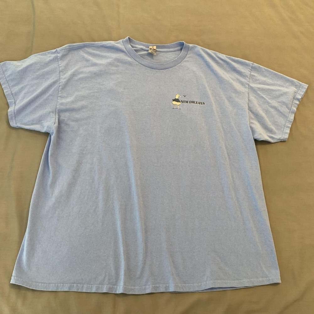 Gildan Fat Bottomed Gulls Shirt Mens 2XL Blue New Orleans Graphic Tee T-Shirt - Picture 2 of 9